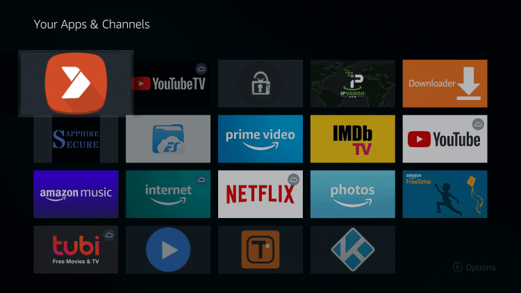 Aptoide TV on the top