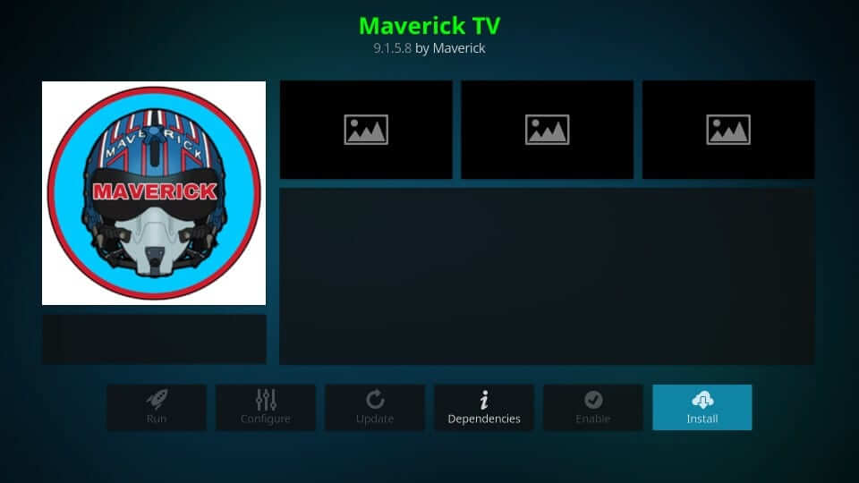 Click Install Maverick TV Addon  