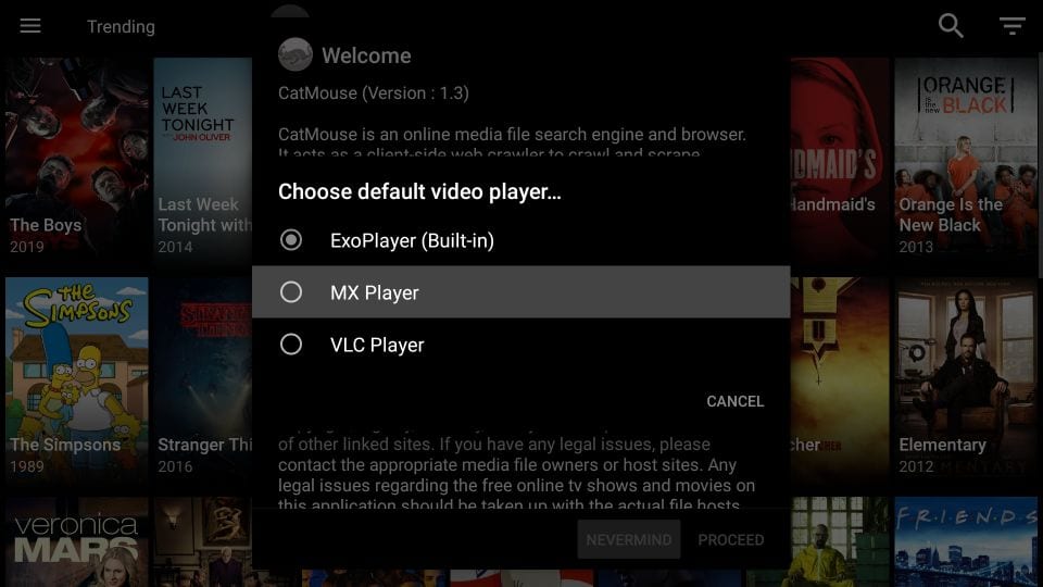 Choose Video Player