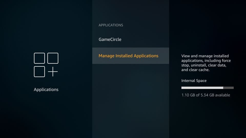 Manage Installed Applications - Stop Buffering on Firestick