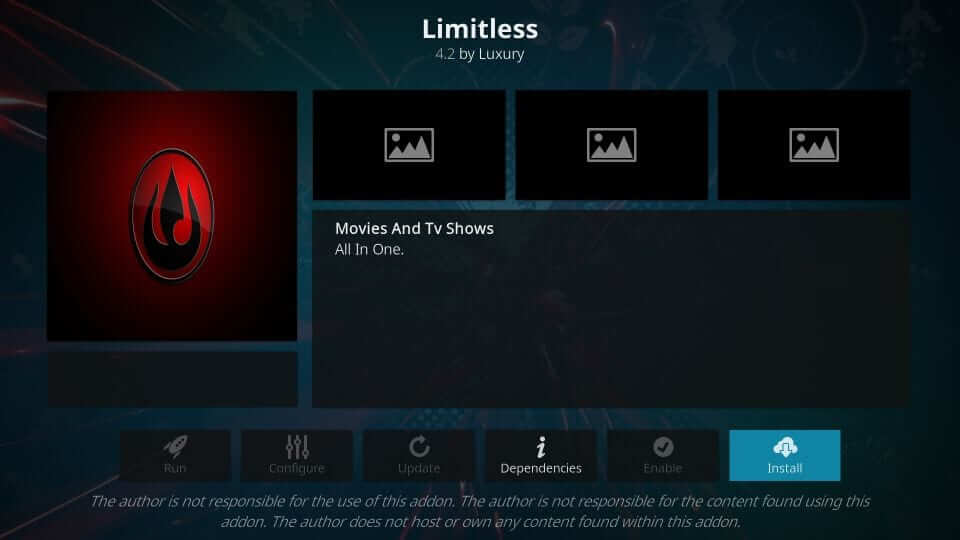 Limitless - Live TV Addons Kodi