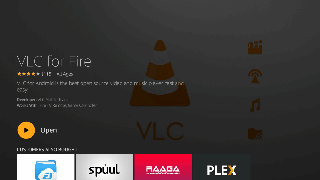 Open VLC Player on Firestick