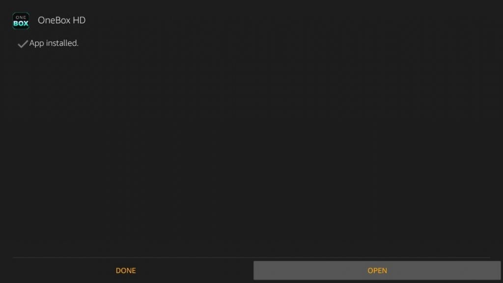 OneBox HD Firestick - Select Open