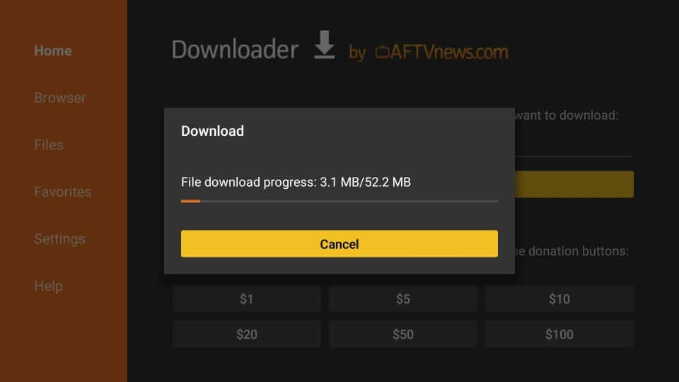 Apk Download Progress - Popcorn Time Firestick