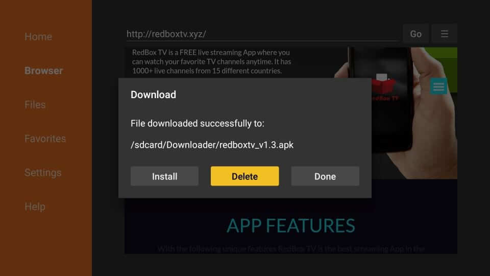 redbox tv app for fire stick