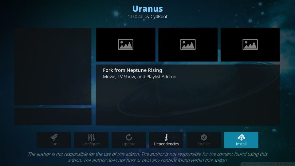 Install Uranus Kodi Addon 