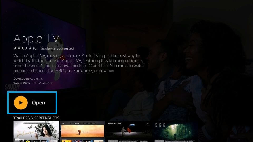 Open Apple TV app for Firestick