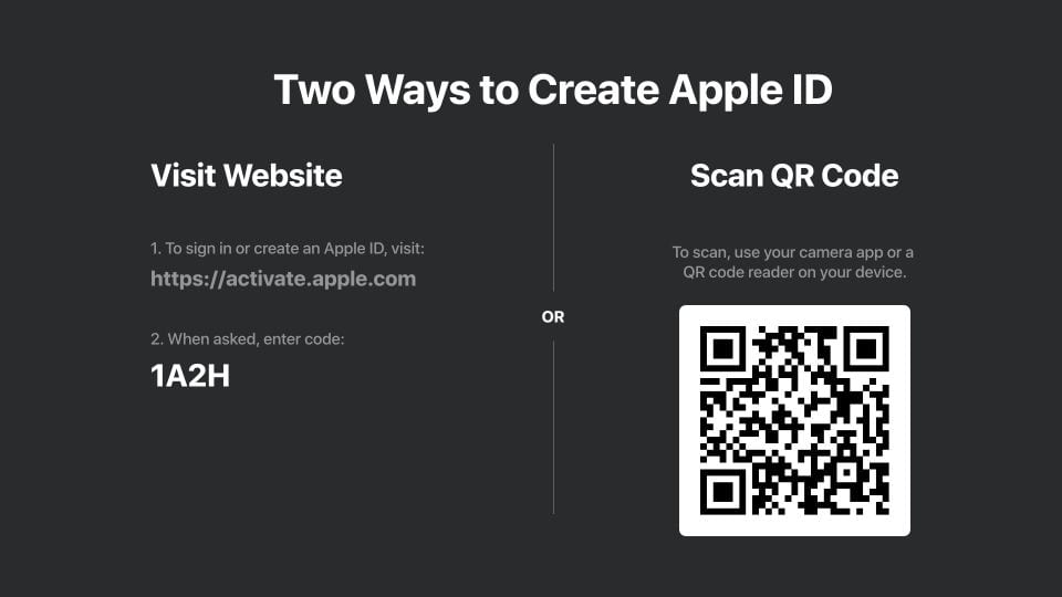 Use Apple TV app for Firestick  - Create Apple ID