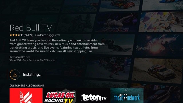 Installing - Red Bull TV on Firestick 