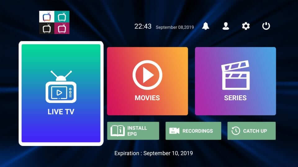 Select Settings from the Helix TV home screen