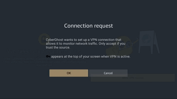 click ok to the connection request