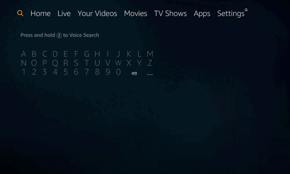 search for cbs app to install on firestick device