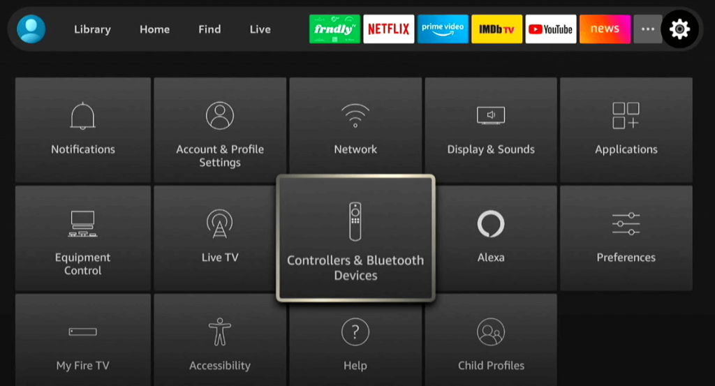 Controllers and Bluetooth Devices - connect keyboard to firestick