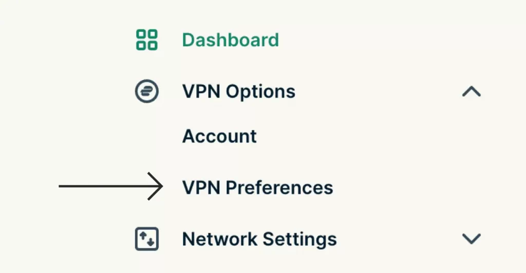 VPN Preferences on ExpressVPN settings