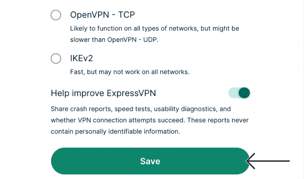 Change Network protocols to fix ExpressVPN Not Working on Firestick