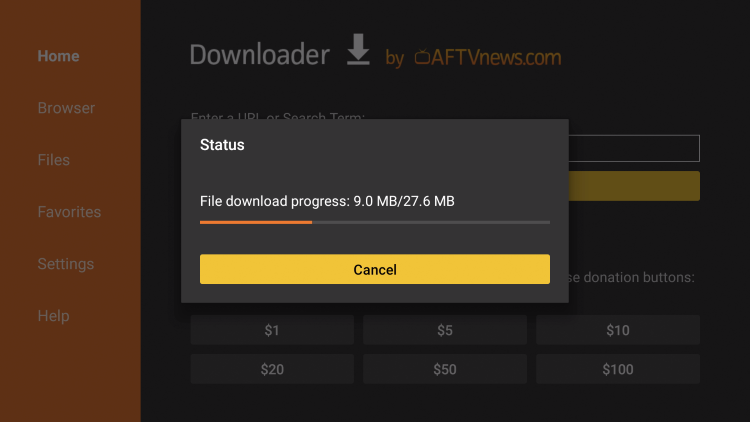 File download progress