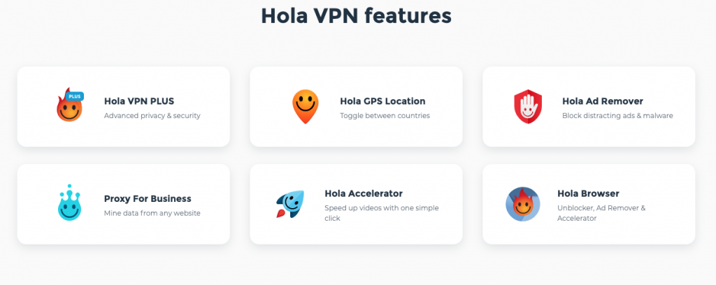 Hola VPN Features