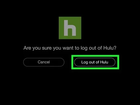 Log out of Hulu option on Hulu app