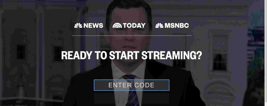 Enter the code to activate MSNBC