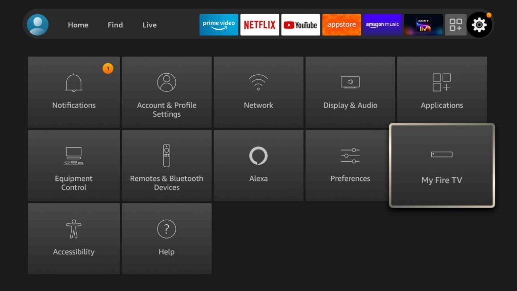 click my fire tile to stream BeeTV on Firestick
