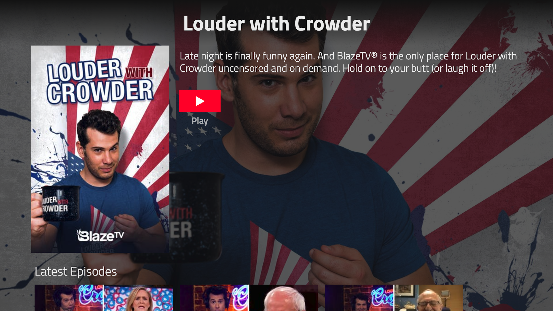 Louder With Crowder show on Blaze TV app
