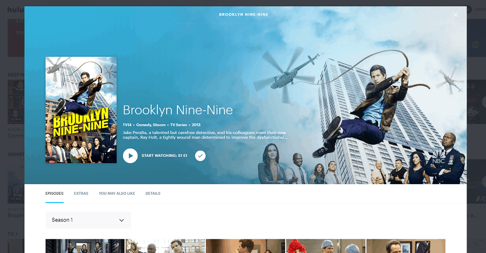 Brooklyn Nine-Nine on Firestick using Hulu