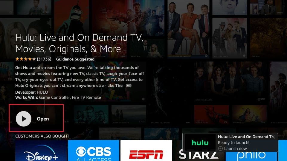 Open Hulu to watch Brooklyn Nine-Nine on Firestick