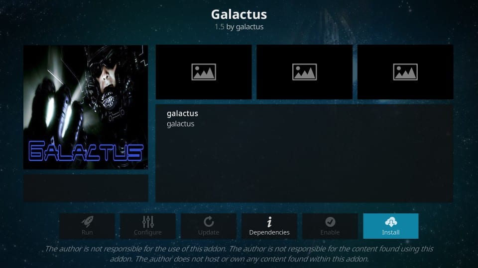 Install Galactus Kodi Addon
