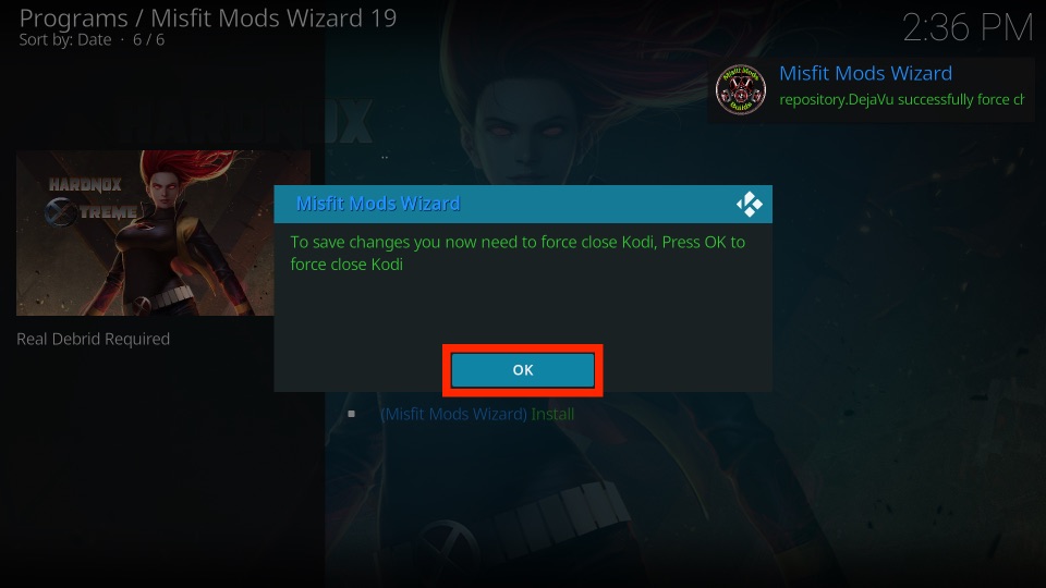 Misfit Mods Wizard force closed