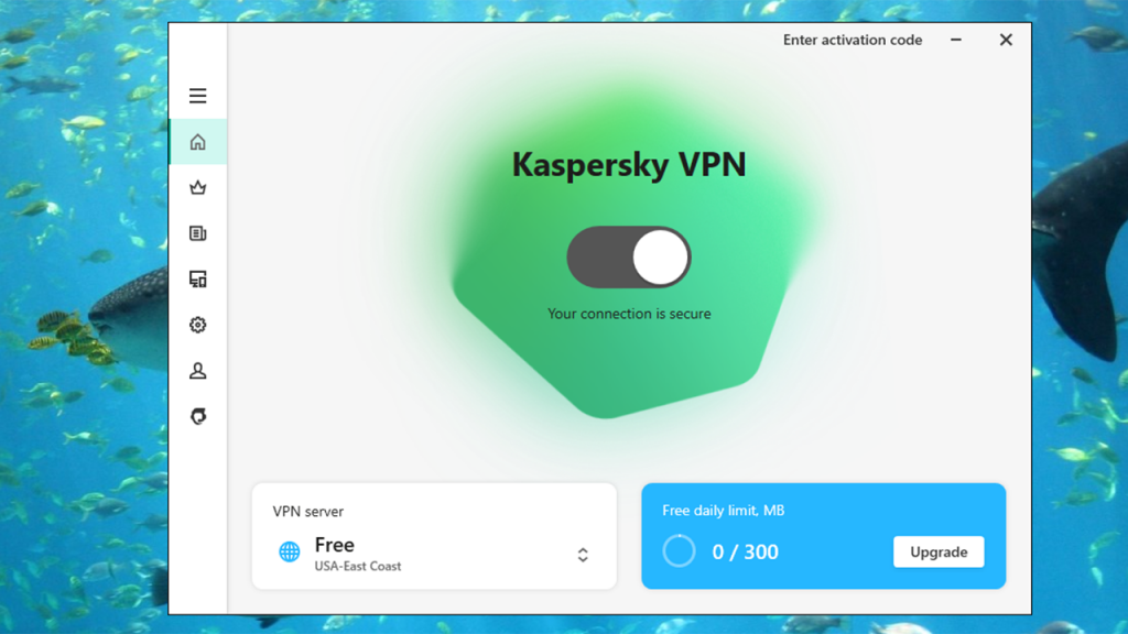 Kaspersky VPN connected on Firestick