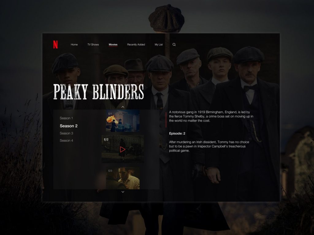 select a content to watch Peaky Blinders on Firestick