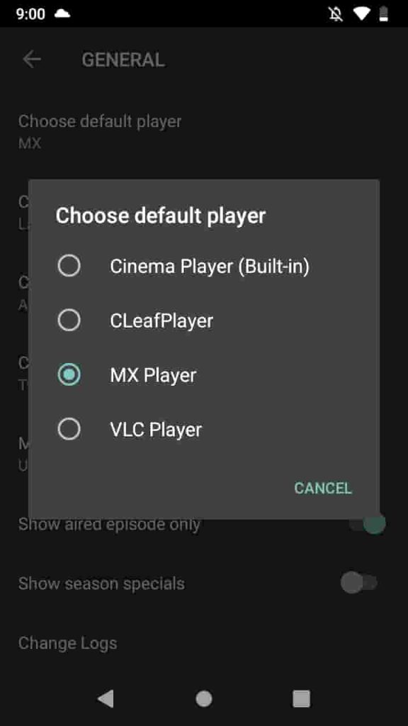 Change the default video player and fix the Cinema APK buffering issue.