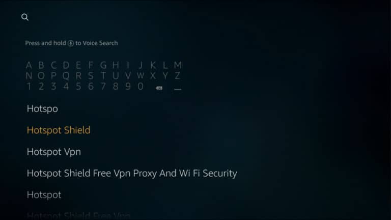 Search for Hotspot Shield VPN