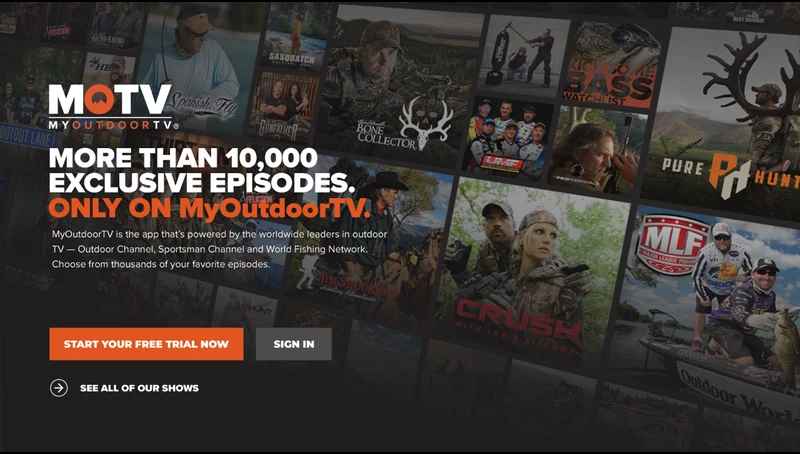 Outdoor Channel on Firestick / click the sign in option