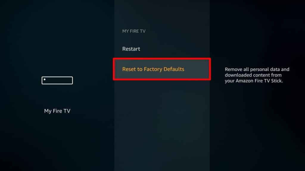 click reset to factory defaults.