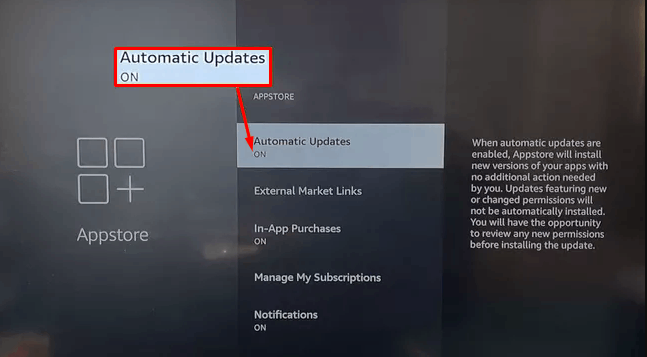Enable Automatic Updates on Firestick