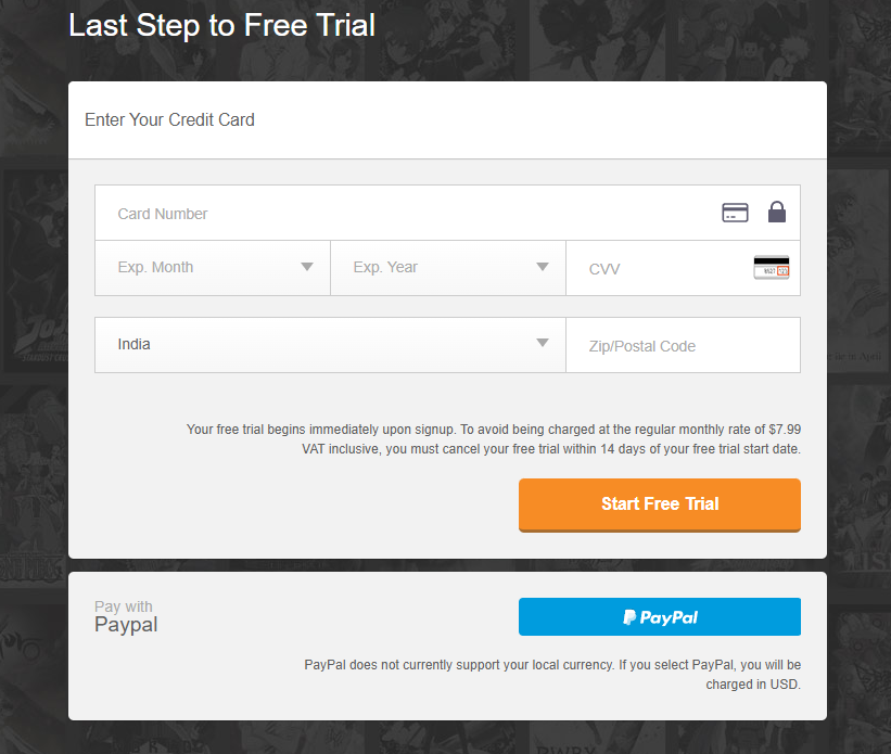 Start your Crunchyroll free trial