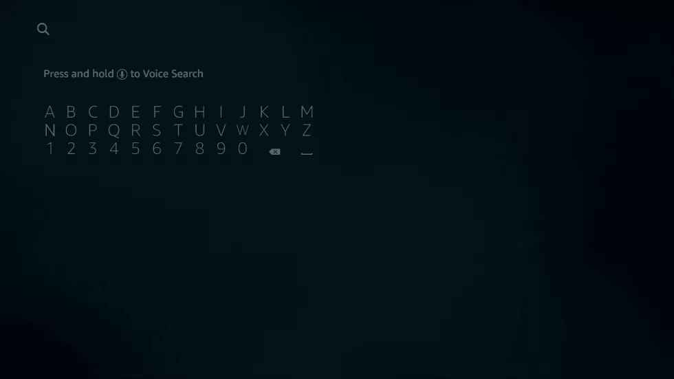 type TV cast for Fire TV on the search bar