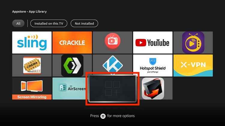 navigate to the Apps section on your Firestick