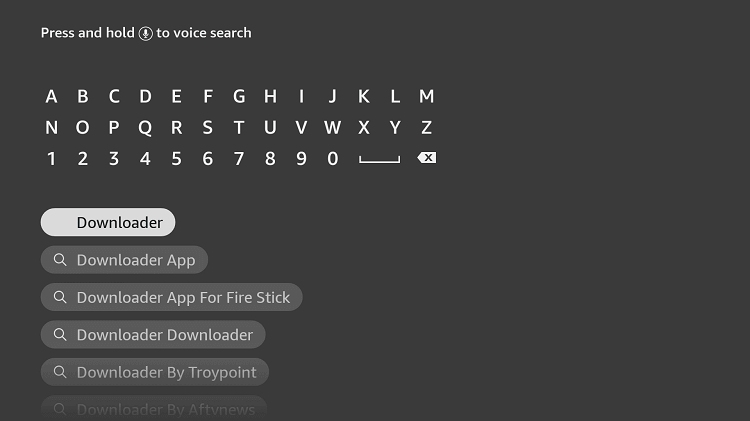 Type Downloader on the search bar