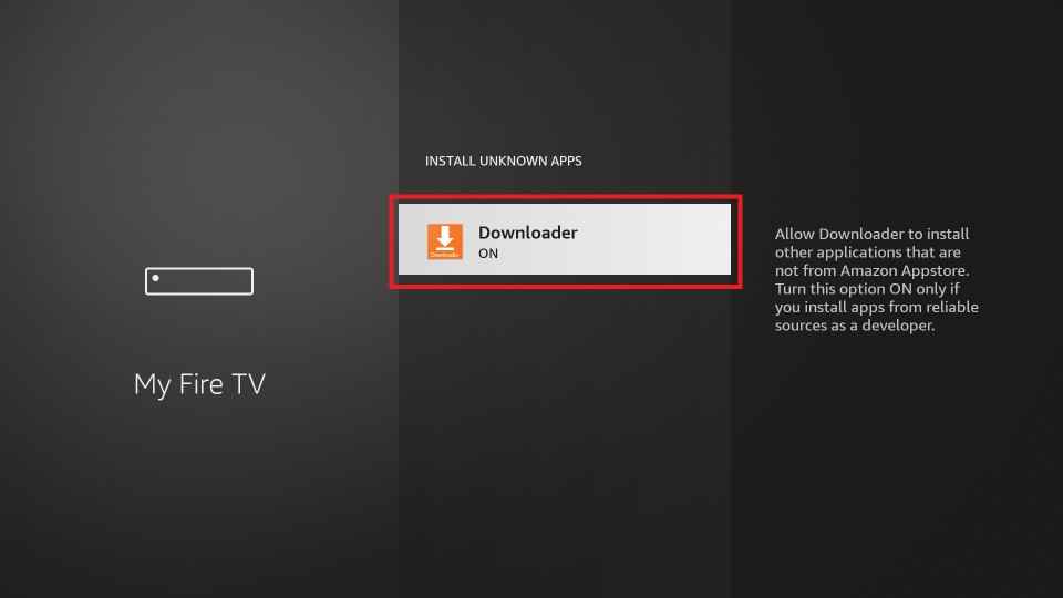 Enable downloader to install the Turbo VPN on Firestick