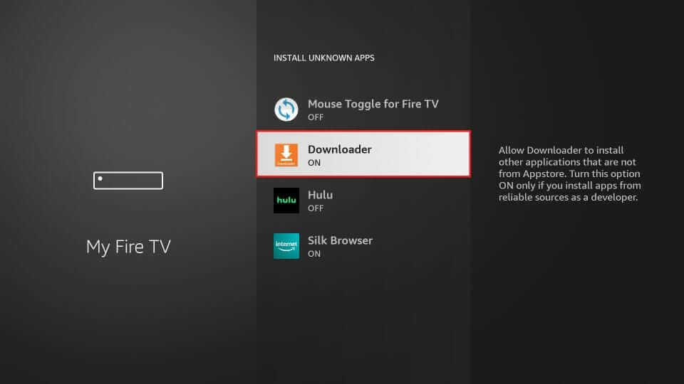 Enable downloader to install beIN Sports