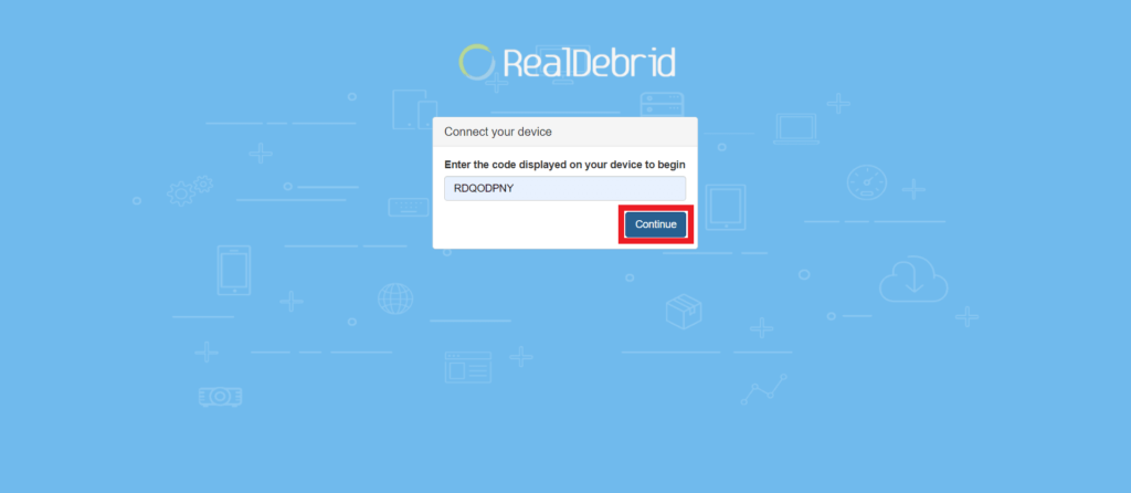 tap the Continue button to stream Real-Debrid on FilmPlus
