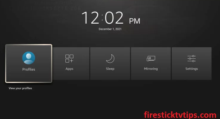 Click the Apps tile to open BET on Firestick