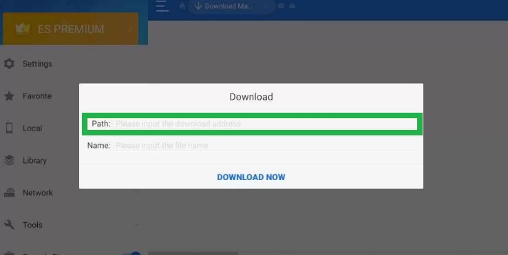  Enter the download link of the CucoTV apk 