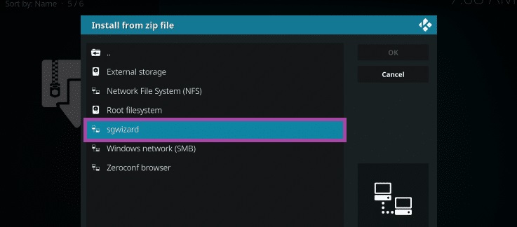 select the source file