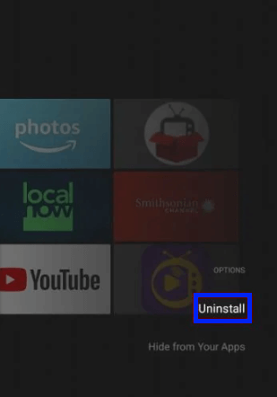 Select Uninstall