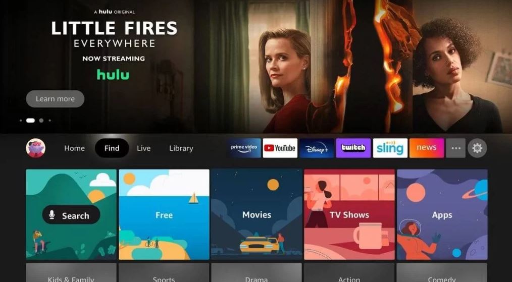  Firestick home screen