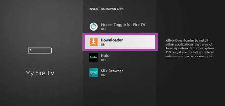 Turn on Downloader to install Pikashow apk