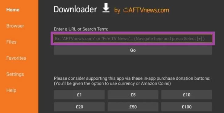 Type the download link of the RTE Player apk